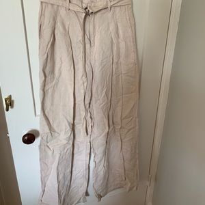 Free People Linen wide-leg pant